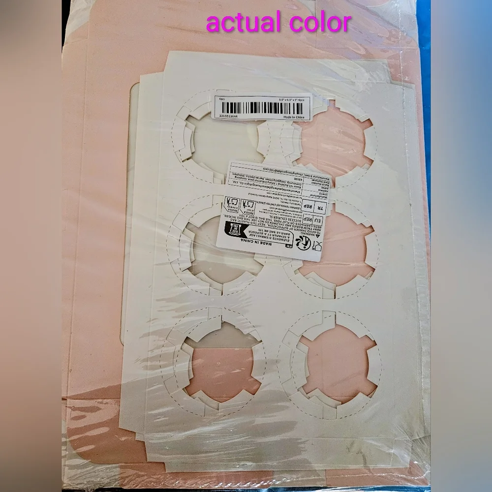 6 Pcs Cupcake Boxes- Light Pink